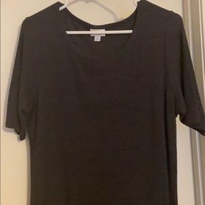 Grey rubbed midi dress